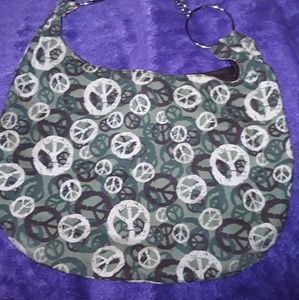 Peace sign tote bag